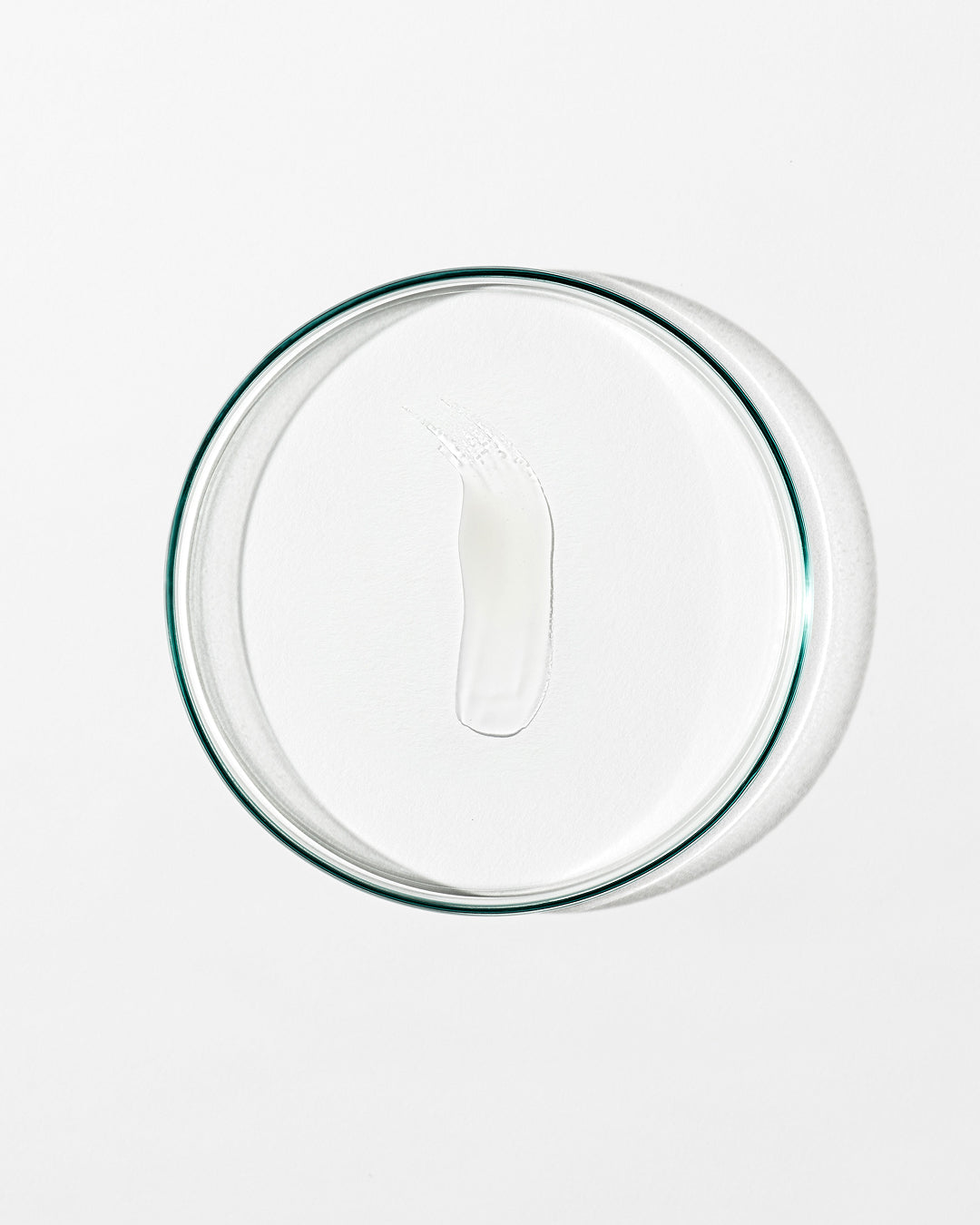 Clear glass lid on a white background