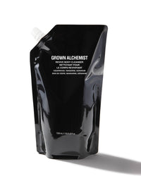 Black pouch with 'Grown Alchemist' branding on a white background