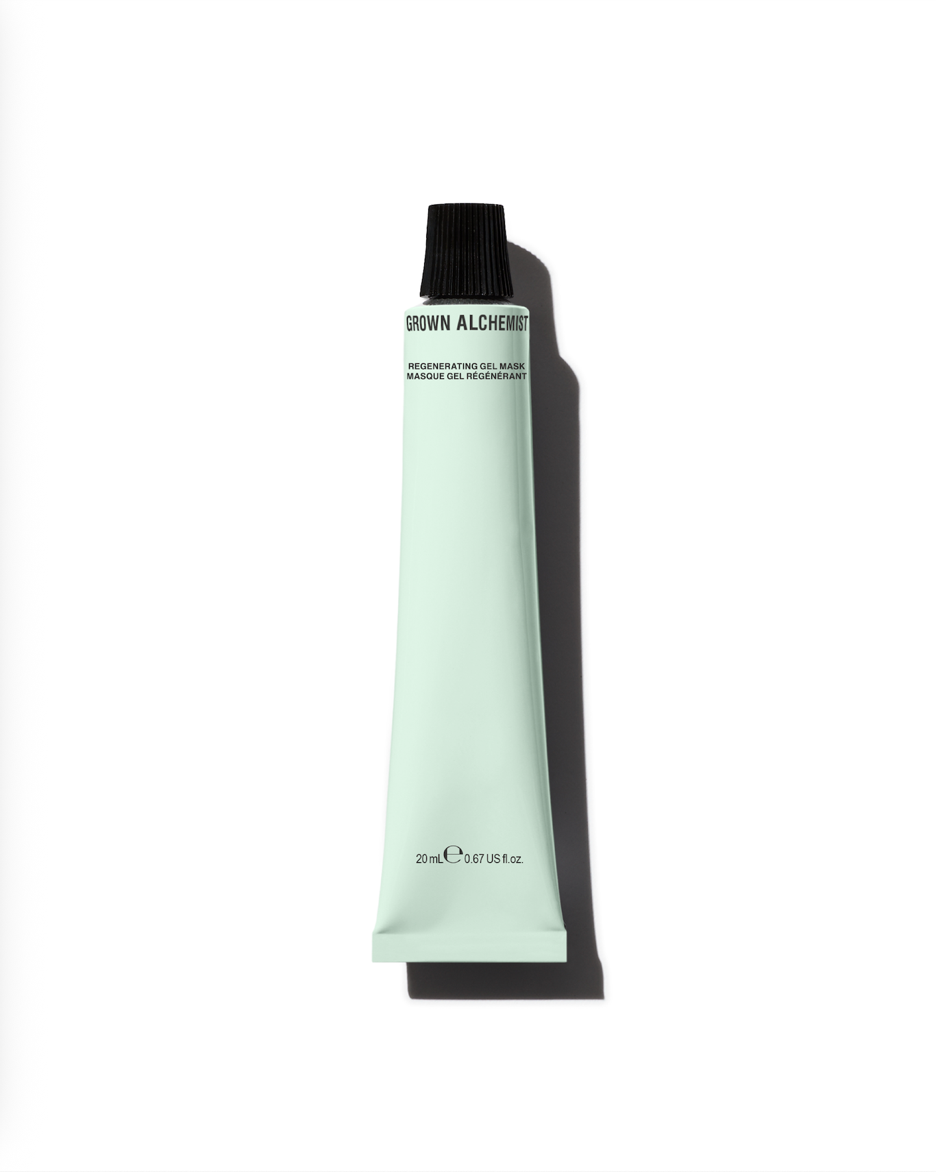 Tube of Grown Alchemist product on a white background