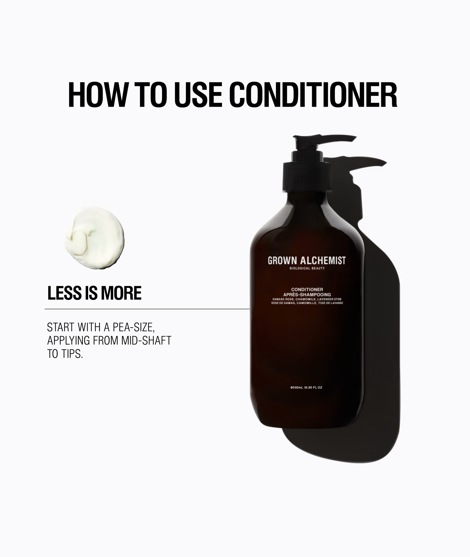 Conditioner: Damask Rose, Chamomile, Lavender Stem - 500mL