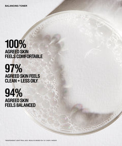 Balancing Toner texture shown up close for a refreshing skincare experience.