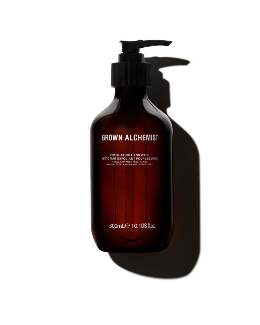 Grown Alchemist Exfoliating Hand Wash bottle with pump on a white background