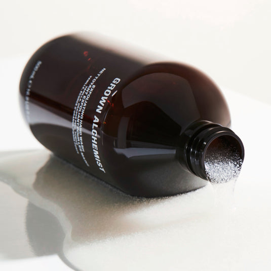 Bottle of Exfoliating Hand Wash on a white background