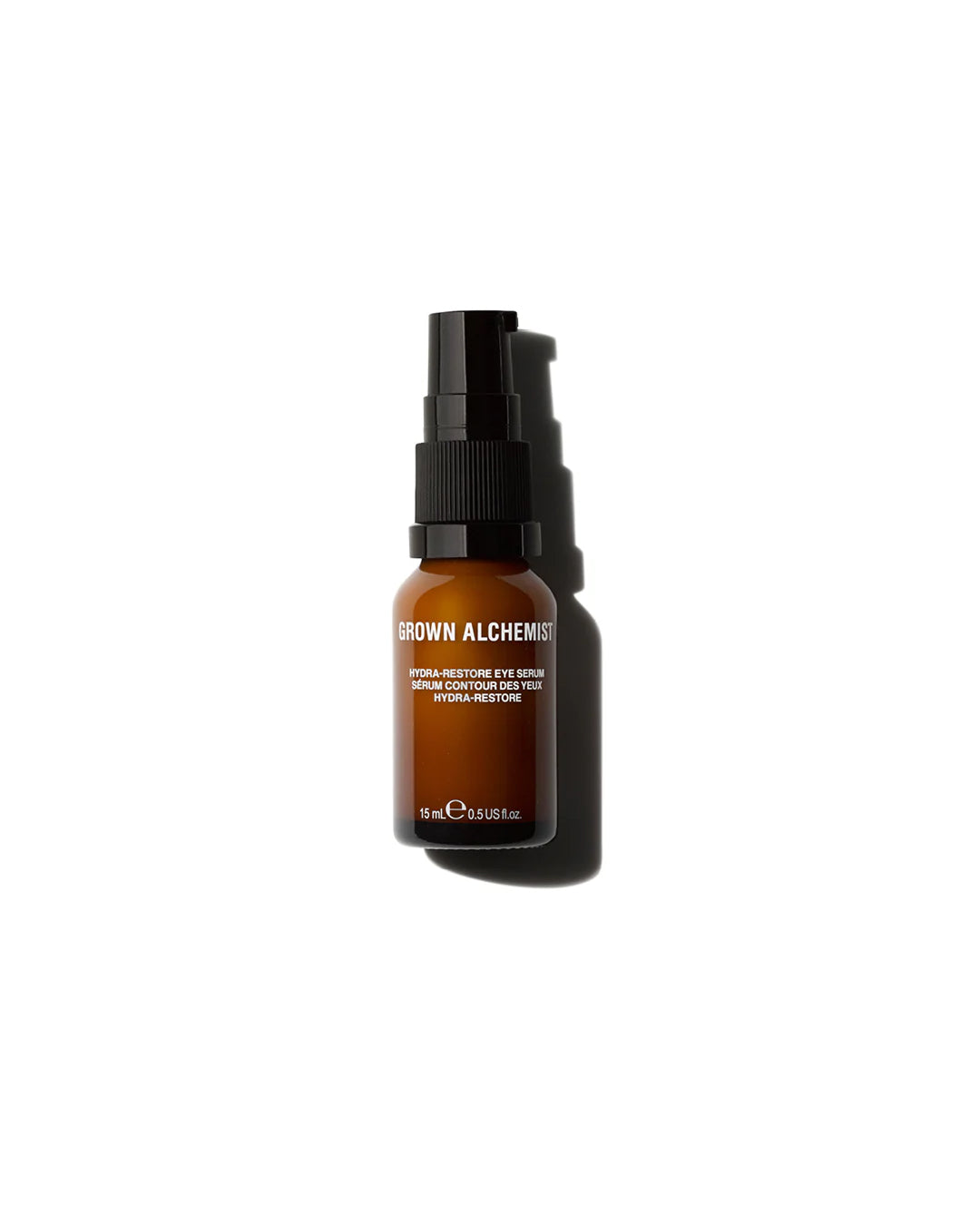 Brown bottle with black cap on a white background