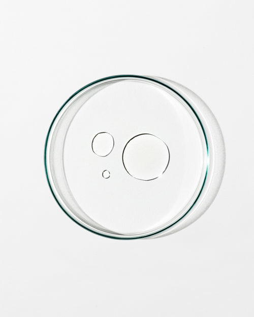 Clear glass pie dish lid on a white background