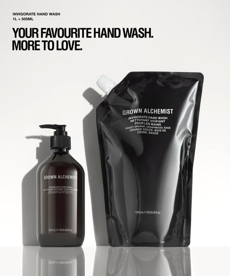 Invigorate Hand Wash +1L Refill Pouch Bundle