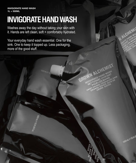 Invigorate Hand Wash +1L Refill Pouch Bundle