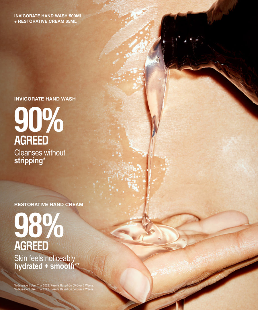 Invigorate Hand Wash + Restorative Hand Cream 65mL