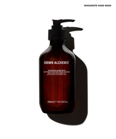 Product image of Grown Alchemist Invigorate Hand Wash. 300mL Pump bottle.