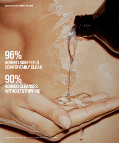 Invigorate Hand Wash pouring texture image. 
