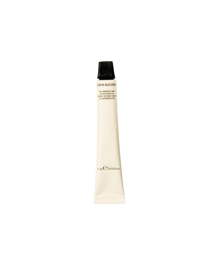 Regenerating moisturizer tube on white background.