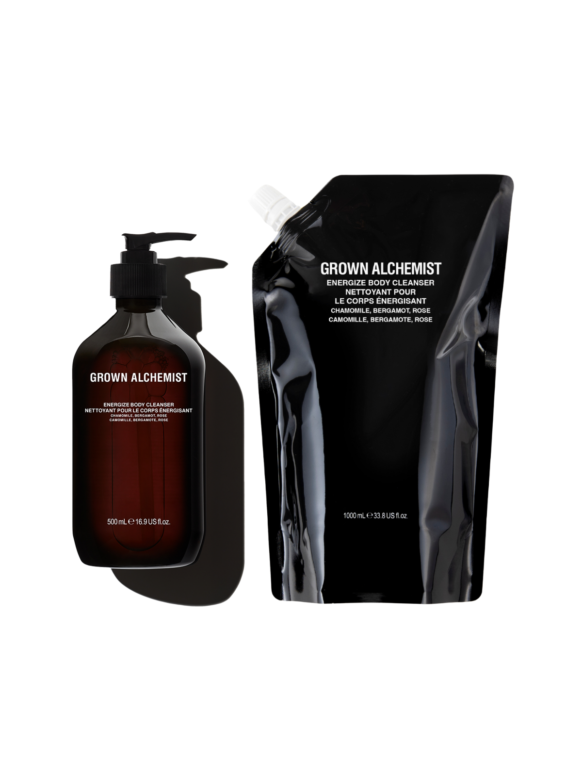 Energize Body Cleanser 1L Refill Pouch + Full Size Bundle