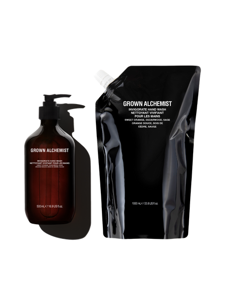 Invigorate Hand Wash 1L Refill Pouch + Full Size Bundle
