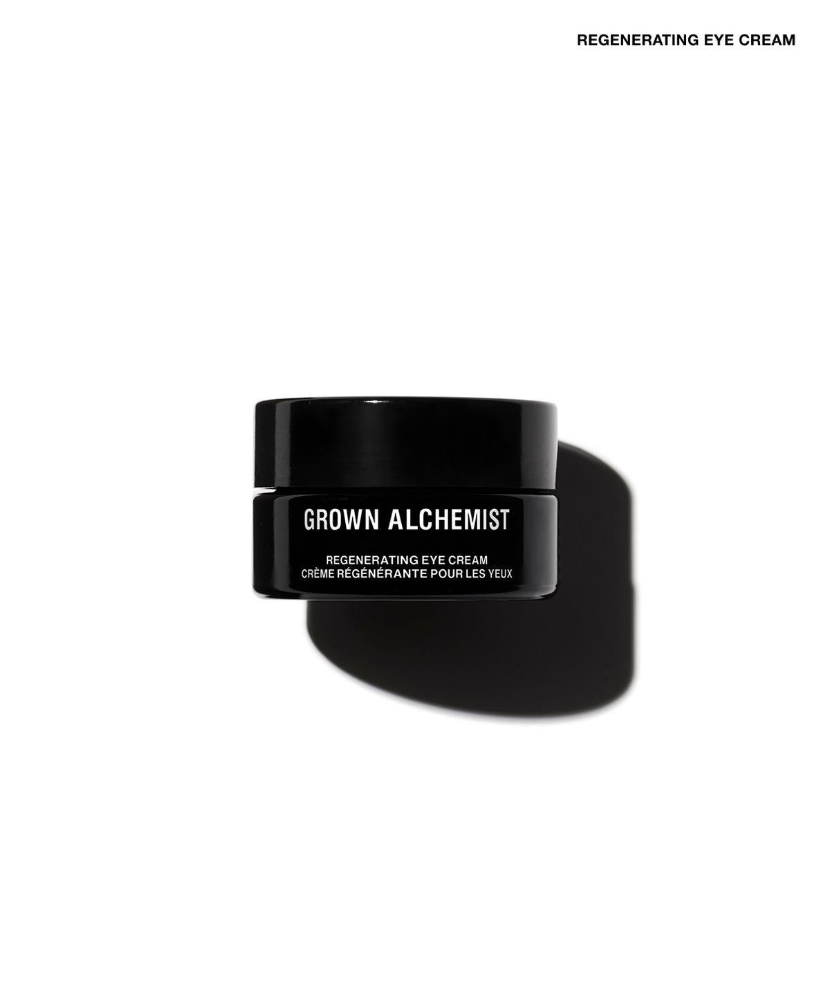 Black Small Eye Cream Tub on a light beige background