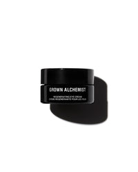 Black eye cream jar with 'Grown Alchemist' branding on a white background