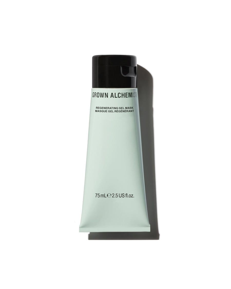 Tube of Grown Alchemist regenerating gel mask on a white background