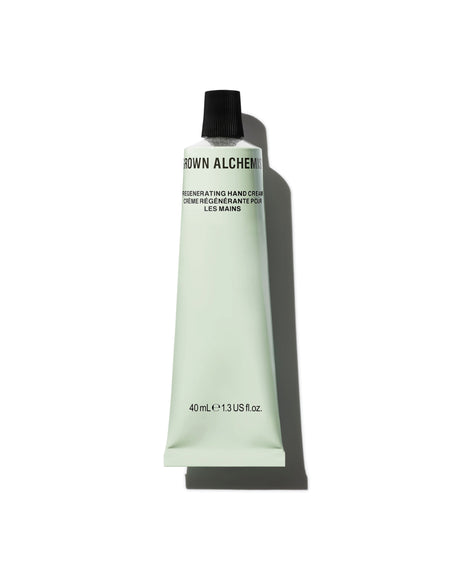 Tube of Grown Alchemist hand cream on a white background