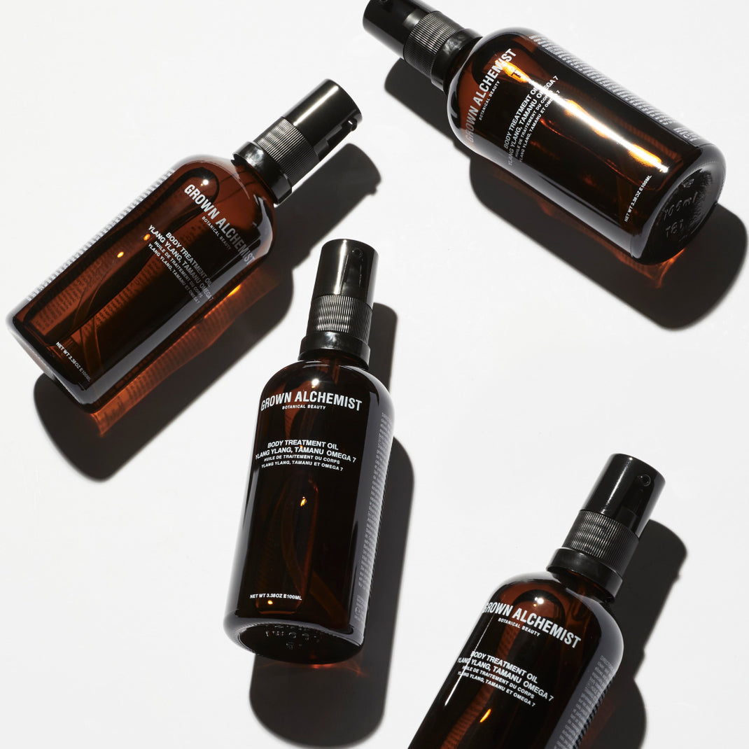 Grown Alchemist bottles on a white background
