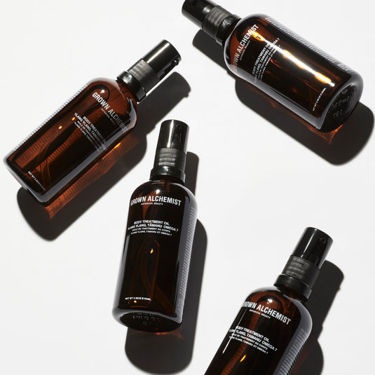 Grown Alchemist bottles on a white background
