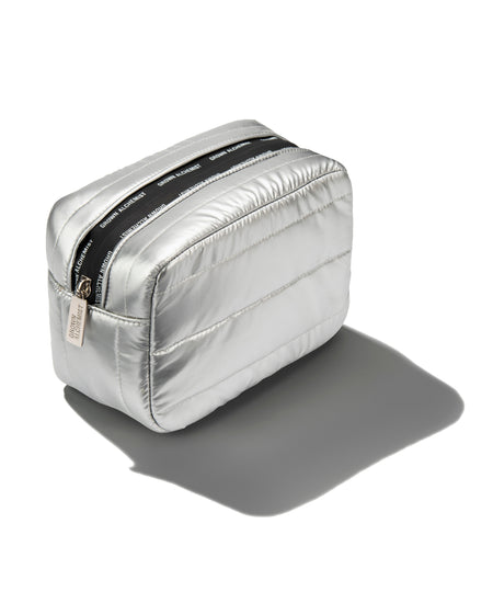 SILVER TOILETRY BAG