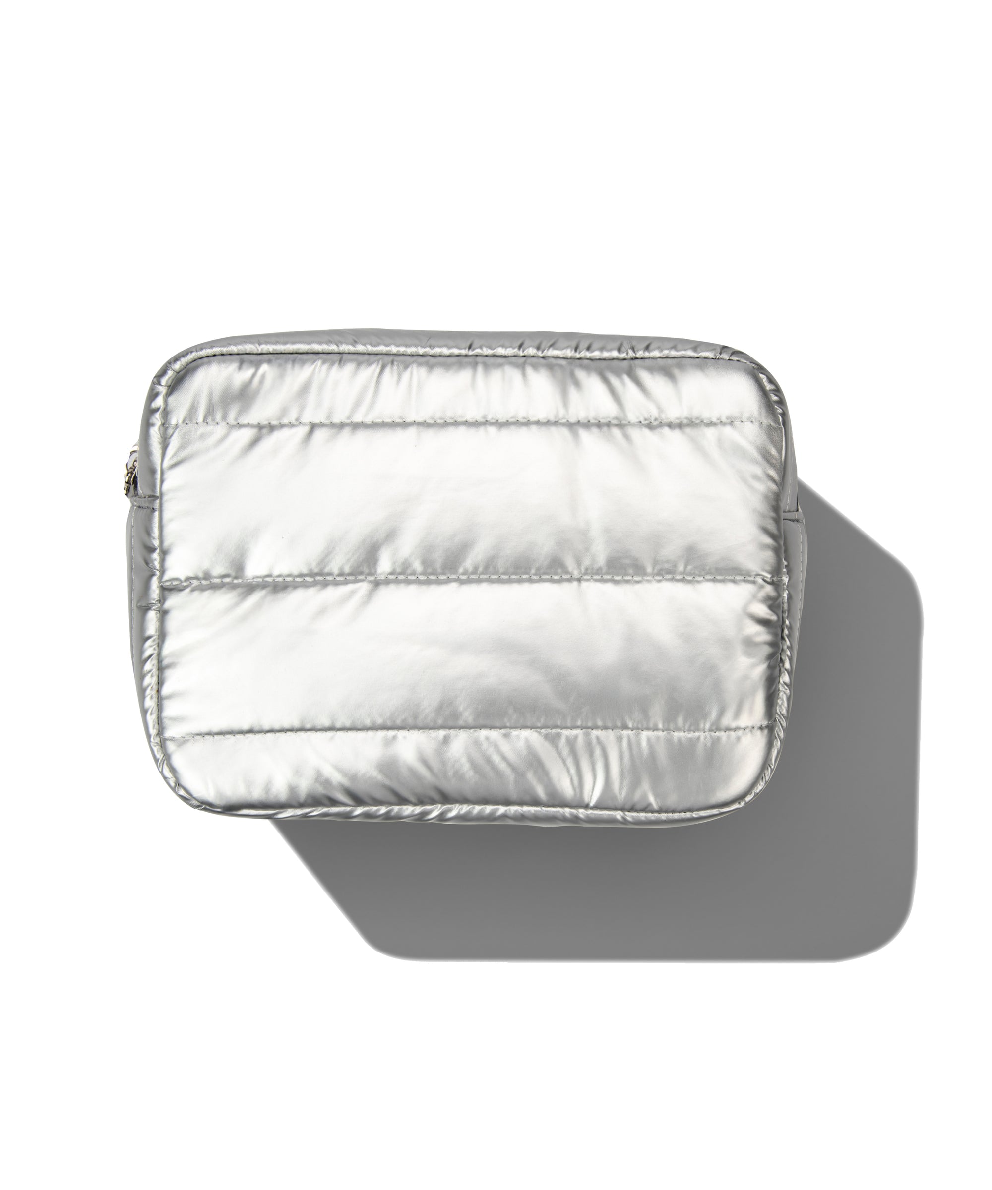 SILVER TOILETRY BAG