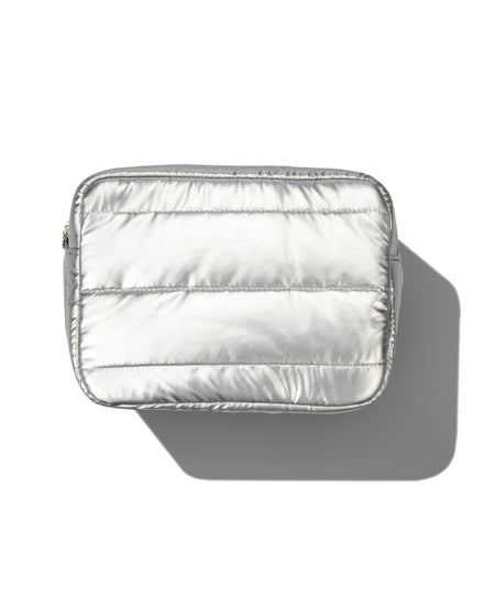 SILVER TOILETRY BAG