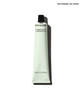 A squeeze tube of Rowin Alchemy Skin Renewal Day Cream with a black cap, shown on a clean white background with a soft shadow.