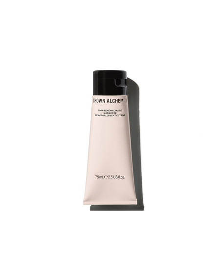 Skincare tube with 'Grown Alchemist' branding on a white background