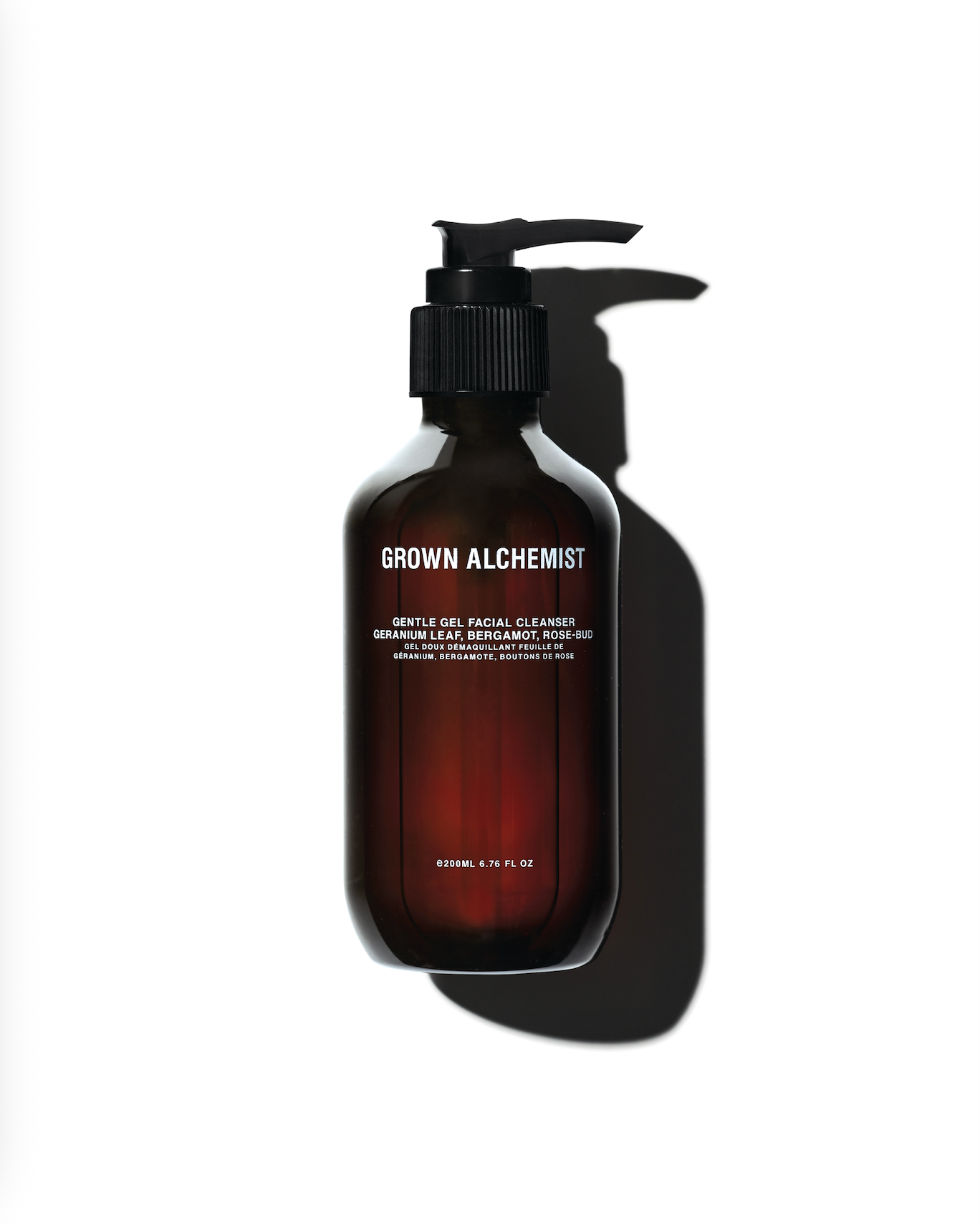 Grown Alchemist facial cleanser bottle on a white background