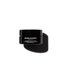 A black jar of Grown Alchemist Regenerating Night Cream .
